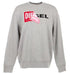 Diesel logo sweatshirt פוטר דיזל אוברסייז לגבר בצבע אפור